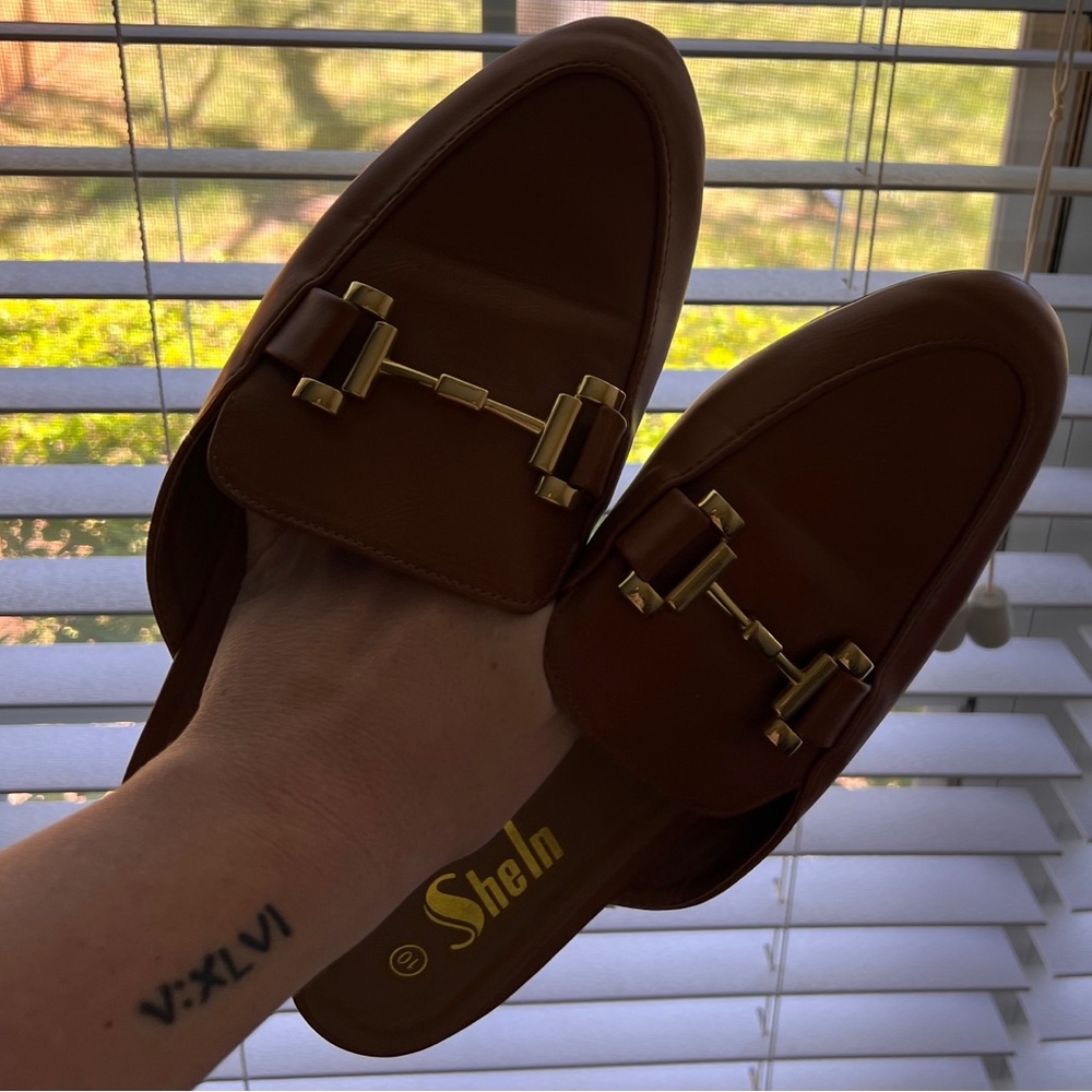 SHEIN Brown Mules, Size 10 (EUC)